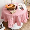 1 шт. Клетчатая скатерть прямоугольная с оборками скатерть для обеденного стола для вечеринки для дома гостиной рождественская декоративная