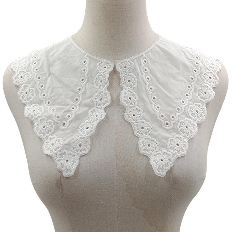 DIY Flower Punch Collar: Embroidered Cotton Lace Shoulder Accessory