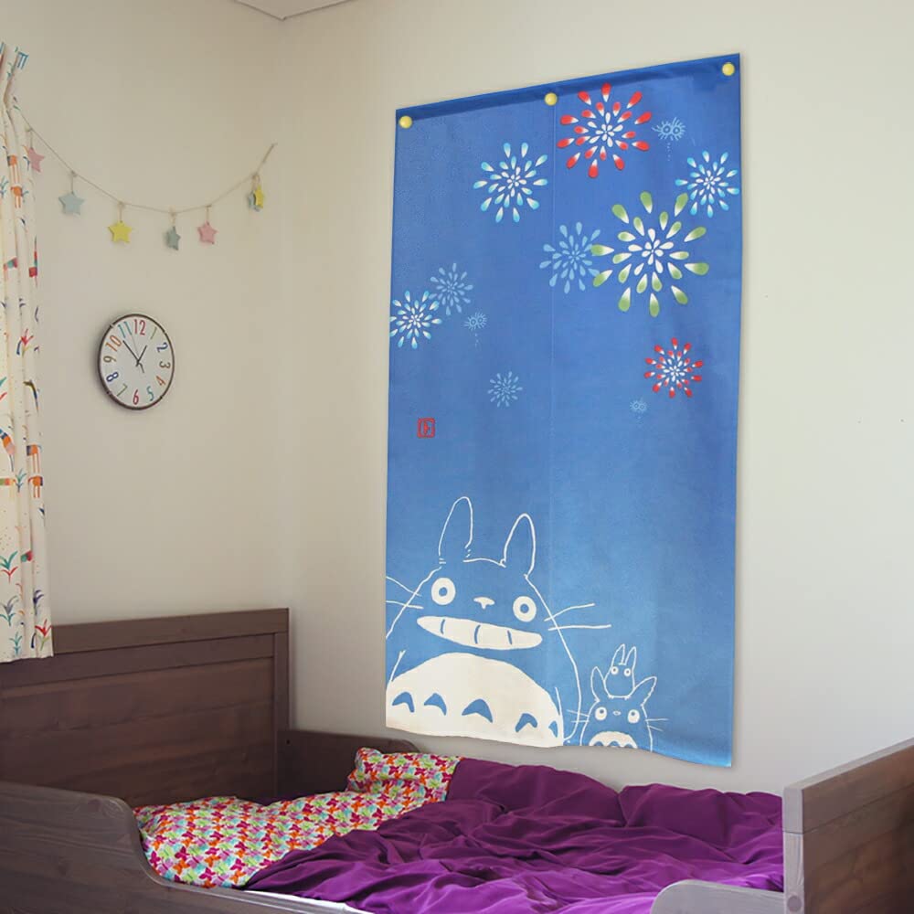 Totoro Noren Ghibli Tapestry Spring Summer Autumn Winter Width 85cm x Length 150cm Summer Memories 11574 [Noren Workshop]