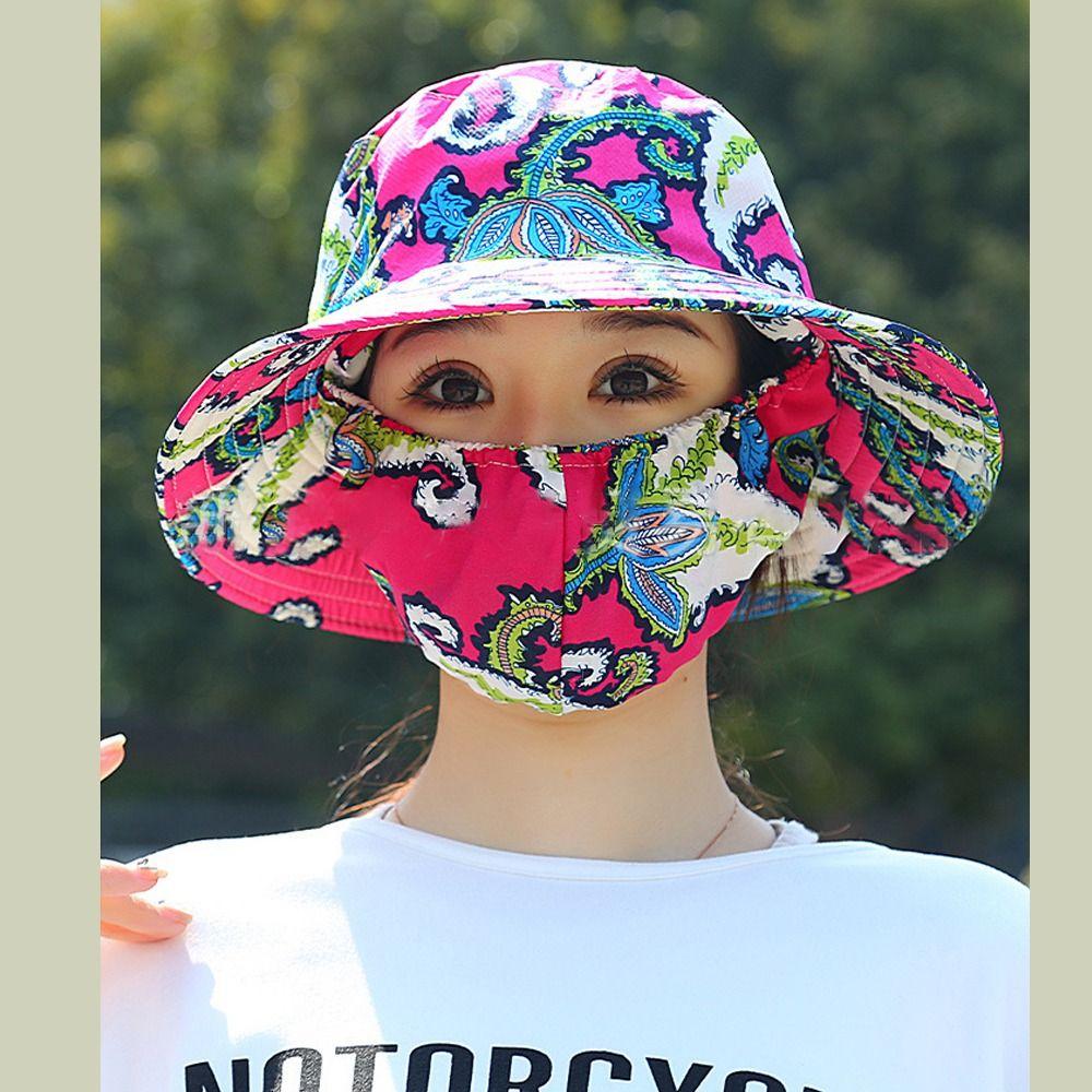 Wide Brim Sunscreen Cap Anti-uv Tea Picking Cap Cycling Headwear Fisherman Hat  Agricultural Work