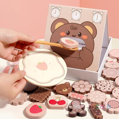 Игра Кормление Животных Деревянная С Милыми Деталями Еды Кролик Медведь Ролевая Игрушка Развитие Мелкой Моторики Образовательный Подарок Для Детей Рождество