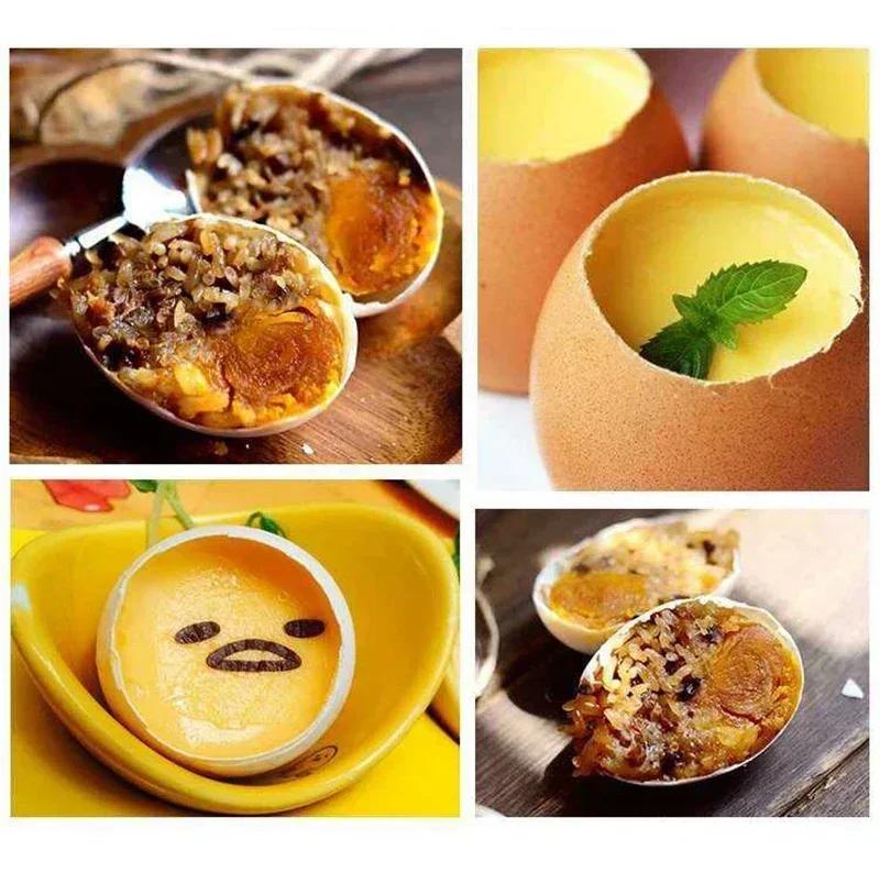 Открывалка для яичной скорлупы, нож для яичной скорлупы из нержавеющей стали 304, двусторонний нож для открывания яиц, инструмент для скорлупы вареных сырых яиц, креативный кухонный инструмент