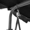 VidaXL Balancelle de jardin avec auvent noir 41421