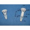 RC Series Flat Bottom Nylon Isolation Standoff Plastic Rivet PC Board Isolation Standoff 100-Pack