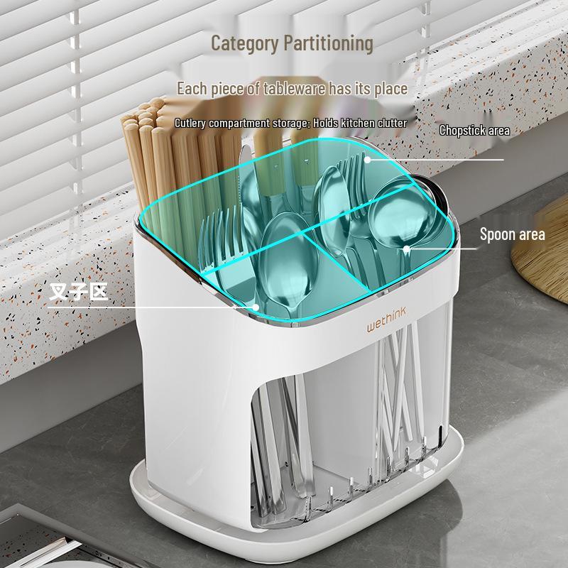 Напольный кухонный цилиндр для палочек с подставкой для сушки