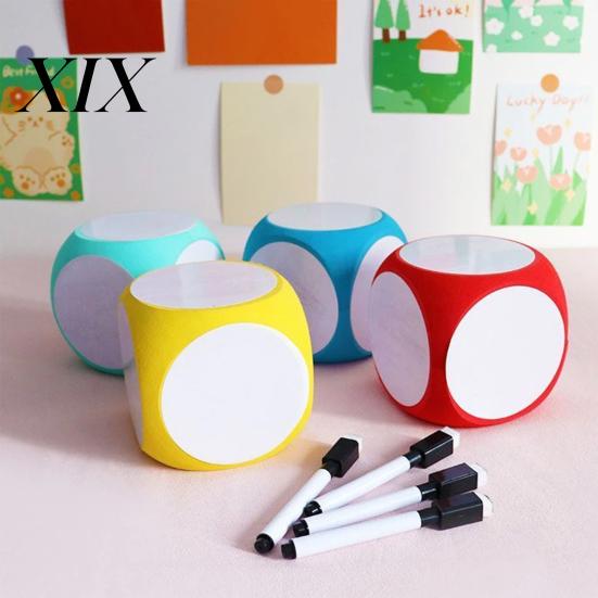 Giant Erasable Dice EVA Foam Game Cube Large Dry Erase Block Writable Playing Prop Kids Educational Toy