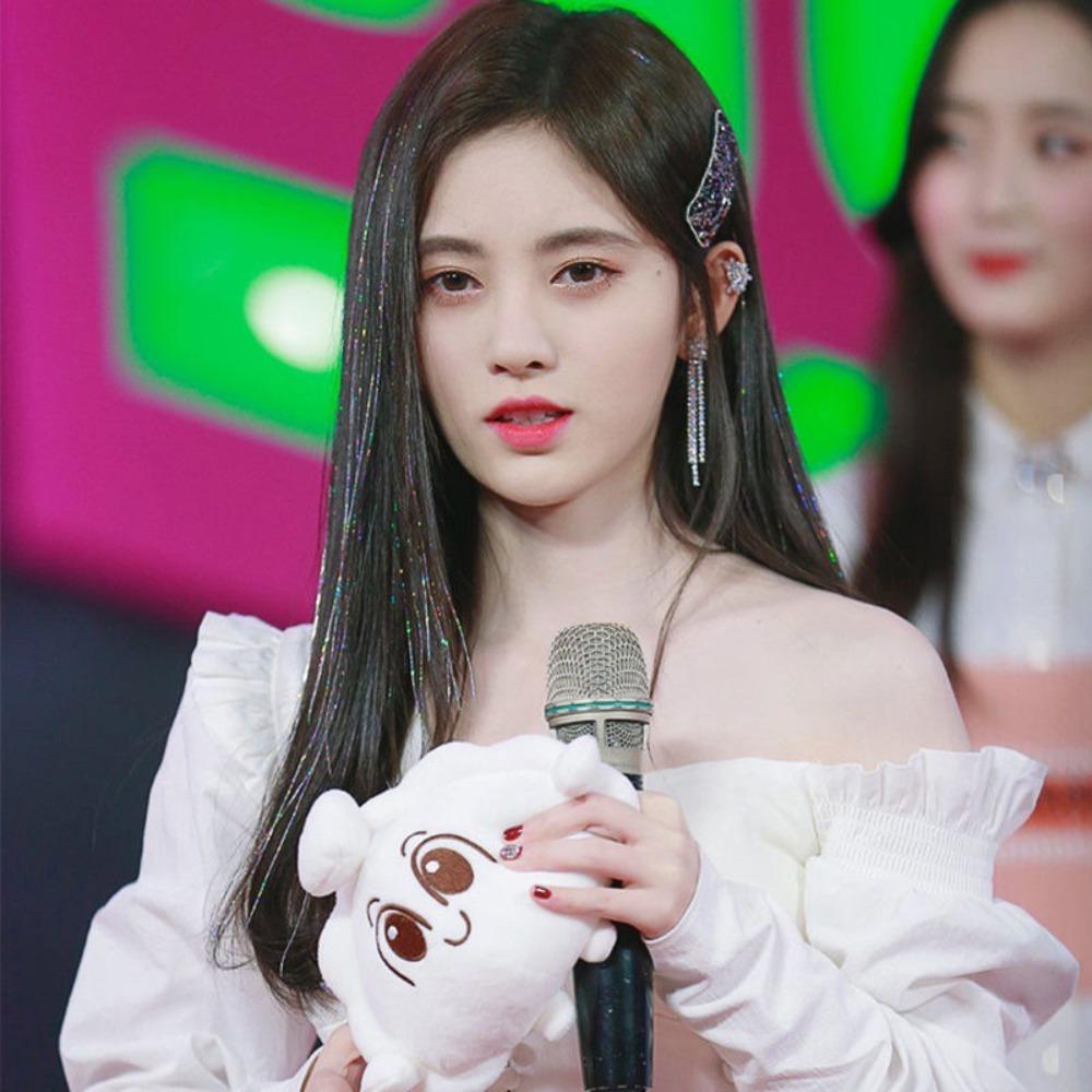 Блестящий шелковый парик с мишурой, праздничный головной убор, длинный прямой блестящий хвост, декор из блестящих полосок