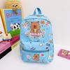 Capybara Cartoon Pattern Backpack Large Capacity Shoulders Bag Children Gift