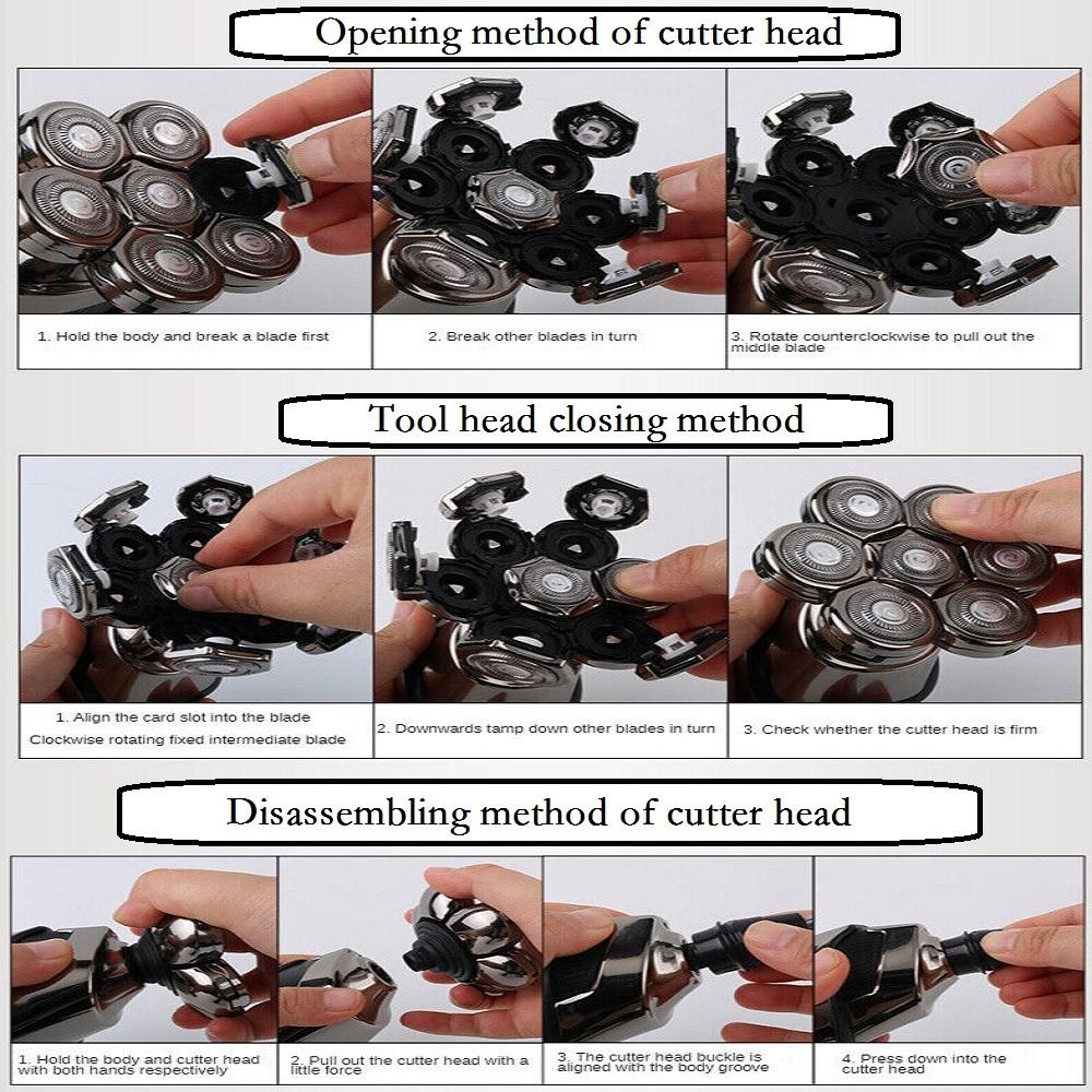 7D Беспроводной Шейвер Триммер для Волос Мужской