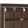 Wardrobe with Compartments and Hanging Rods Brown 150 x 45 x 175 cm Fabric