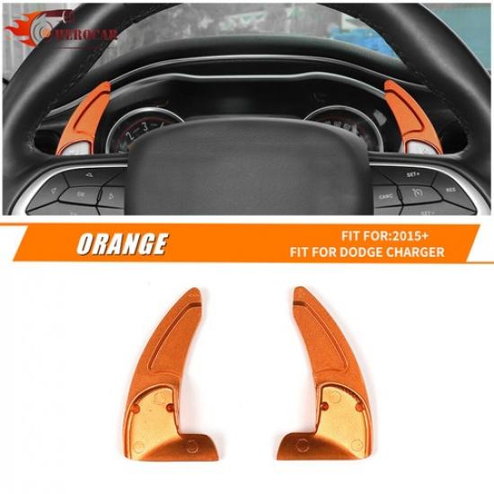 Steering Wheel Paddle Shifters Cover Orange For Dodge Chgr/Chall/Durango 15+/14+