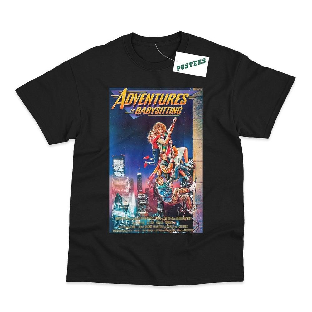 Adventures In Babysitting Movie Poster Direct To Garment Printed TShirt Unisex T-Shirt Graphic Tee