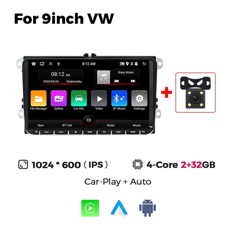 Android Carplay Автомобильный Радио Видео Плеер Для VW Volkswagen Skoda Octavia golf 5 6 touran passat B6 polo Jetta 2Din Стерео Ресивер