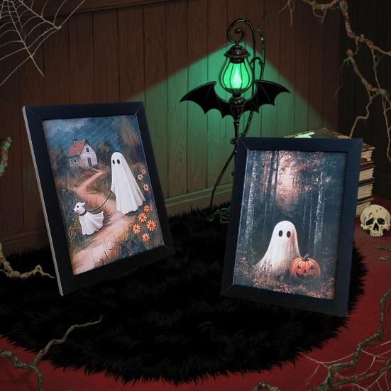 Framed Ghost Picture Ghost Wall Art Decoration Creepy Gothic Picture