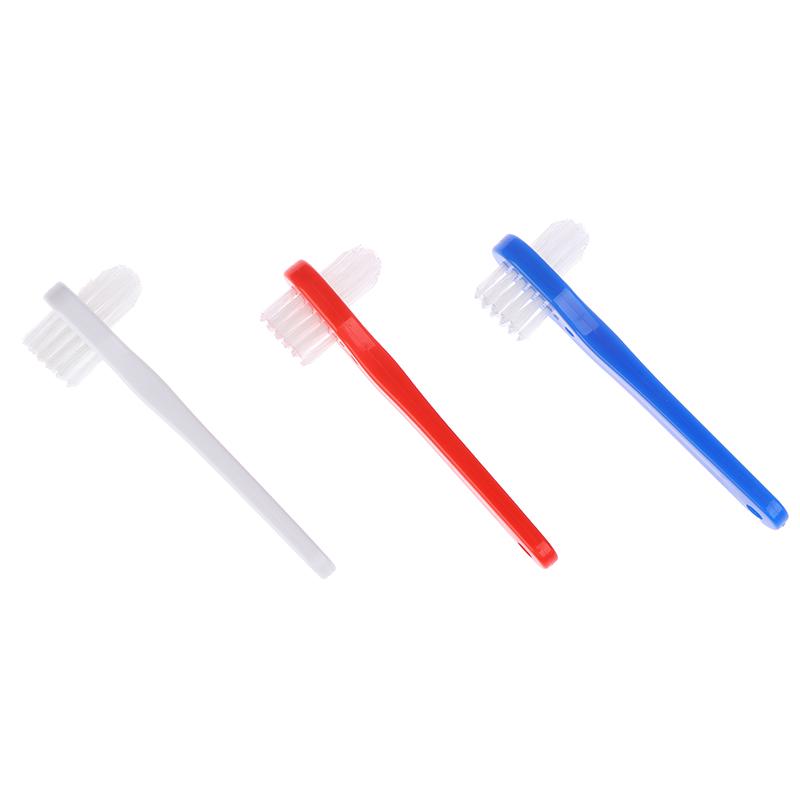 Т-образная зубная щетка для протезов, зубная щетка с двойной головкой, щетки для чистки вставных зубов