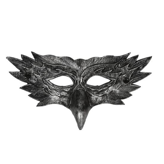 Маска на половину лица из искусственной кожи для мужчин и женщин, вдохновленная орлом, универсальная дышащая маска для Хэллоуина, маскарада, косплея, вечеринки