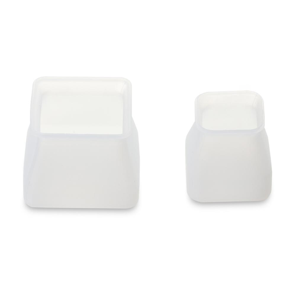 Feet Pads Small Large White Grey Silicone Chair Leg Caps Table Cover Square