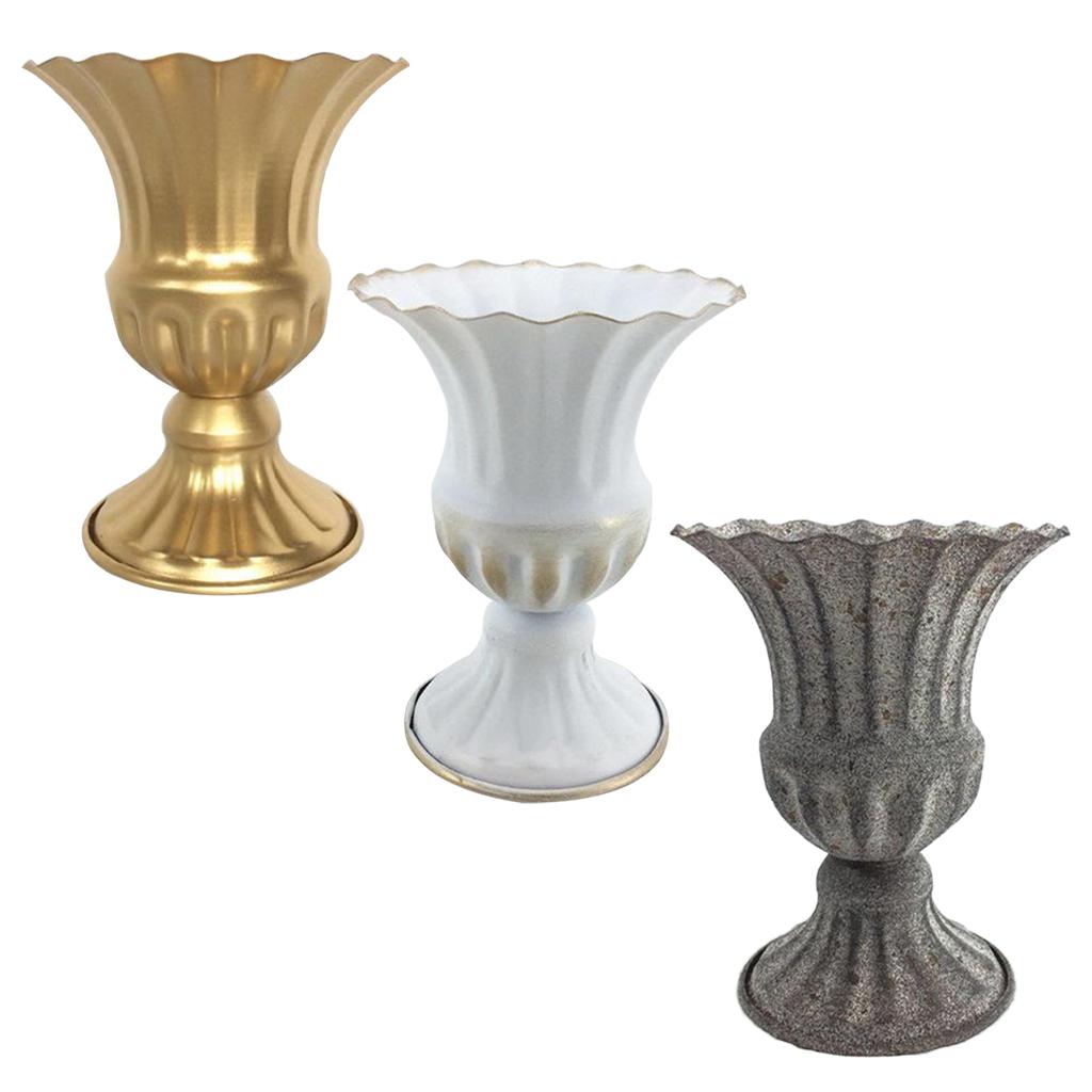 Винтажная металлическая ваза-статуэтка, горшок для растений, ваза для цветов, настольная ваза для сухоцветов, центральное украшение для дома, для свадьбы, вечеринки, офиса.