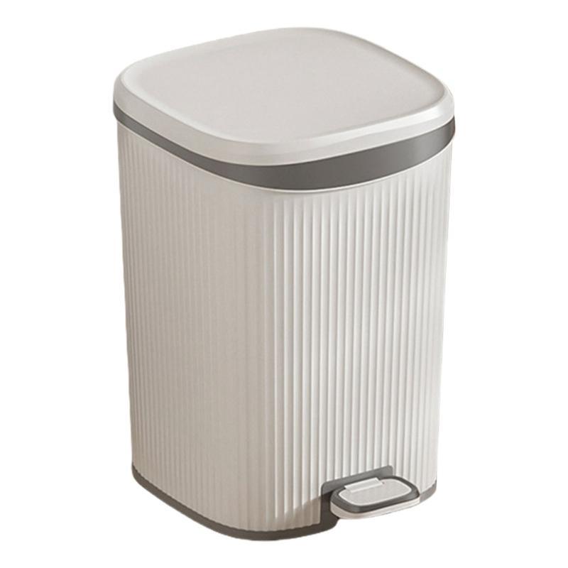 652F User Friendly Foot Pedal Garbage Can, and Aesthetic Step Trash Can, Fit Well in Multiple Locations Garbage Bin