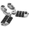 Chrome 1.25" Highway Foot Pegs 1-1/4" (32mm) Engine Guard Foot Rest for Harley Touring Road King Street Glide