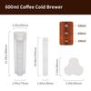 Watchget Portable Cold Brew Coffee Maker, 600ml20 Count, Iced Coffee Maker, Tea Brewer, Leak-Proof, Removable Fine Mesh Filter, Ideal for Home Use
