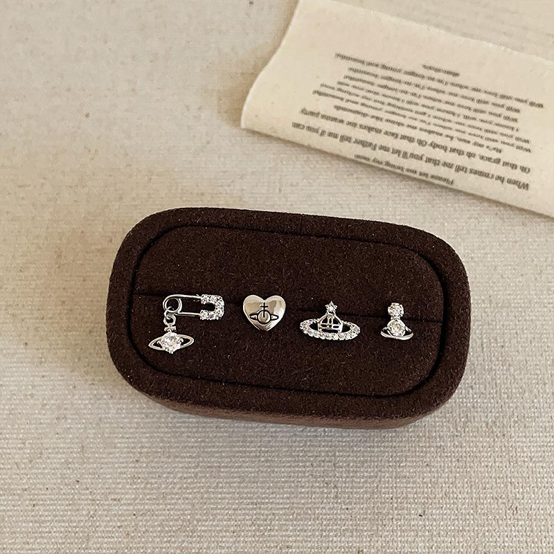 Нишевые высококачественные серьги-гвоздики с планетой из циркония, женские легкие, роскошные, ретро, элегантные, персонализированные, модные, универсальные серьги