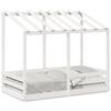 VidaXL Lit pour enfants avec toit blanc 70x140cm en bois massif de pin, cadre de lit pour enfants, lit pour enfants en bois, 847016