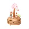 Handcrafted Wooden Music Box - Charming Clockwork Toy for Home Decor