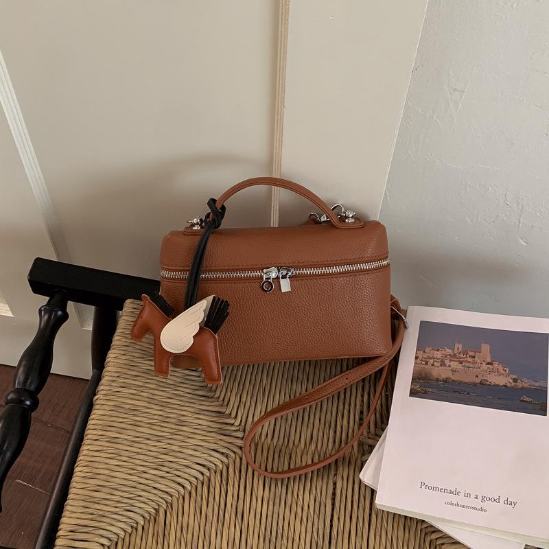 Niche design handbag, box bag, women's 2026 spring new textured light luxury versatile single-shoulder crossbody bag