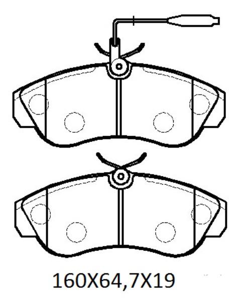 For Fıat Ducato 1997 2002 Front Brake Pad 2.0 1.9 2.5 2.8 2-Wire Disc 160X64,7X19 Bramax 9945810