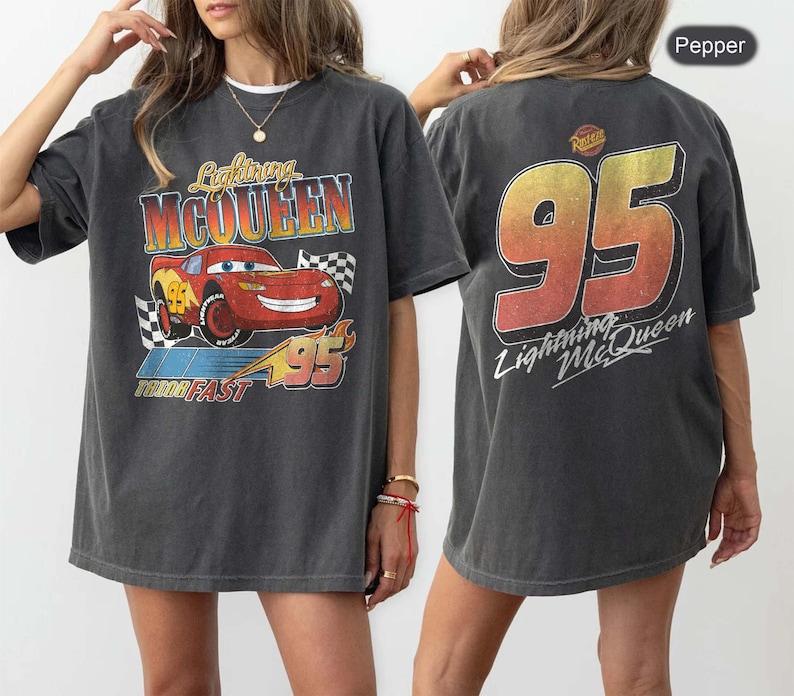 2026 Summer Disney Lightning Mcqueen Graphic Tshirt Men Women Fashion Cotton Quality Casual Loose Short Sleeve Classic Unisex
