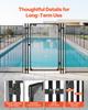 Pool Fence Gate, 1.2 x 0.75 m Inground Swimming Pool Fences Gate, Outdoor Security Fencing Door Kit with Metal Latch and Stopper, 352 gsm Teslin PVC