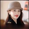 Women's Wool Fisherman Hat - Japanese Style, Small Brim, Rolled Edge, Autumn/Winter Casual Basin Hat