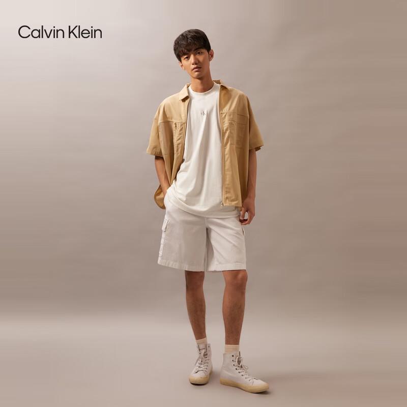 Calvin Klein Джинсы Унисекс Логотип Хлопок Короткий Рукав Футболка