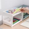 Настольная стойка, компактный двухслойный полипропиленовый многофункциональный органайзер для хранения косметики, настольный органайзер, канцелярские товары для ванной комнаты