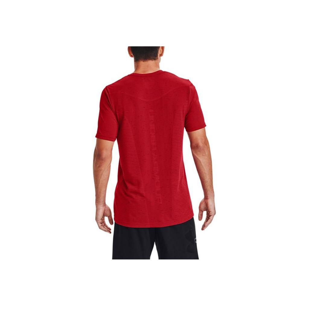 Under Armour Logo Print Sports Crew Neck T-Shirt Men Tops Red 1356798-608