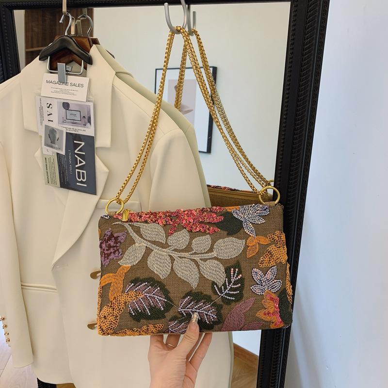 Роскошная элегантная сумка-клатч с вышивкой пайетками для женщин - Новое поступление, уникальная летняя вечерняя сумочка