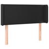 Headboard with Ears Black 103 x 16 x 78 88 cm Faux Leather