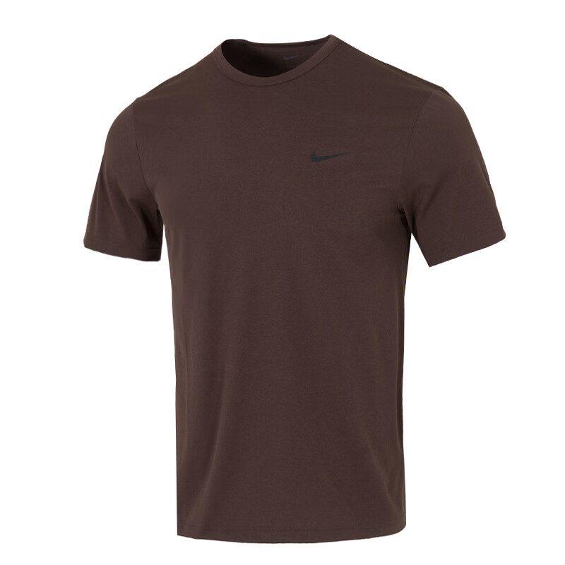 Nike Мужские футболки Dri Fit Умбра с круглым вырезом Умеренные DV9840-237