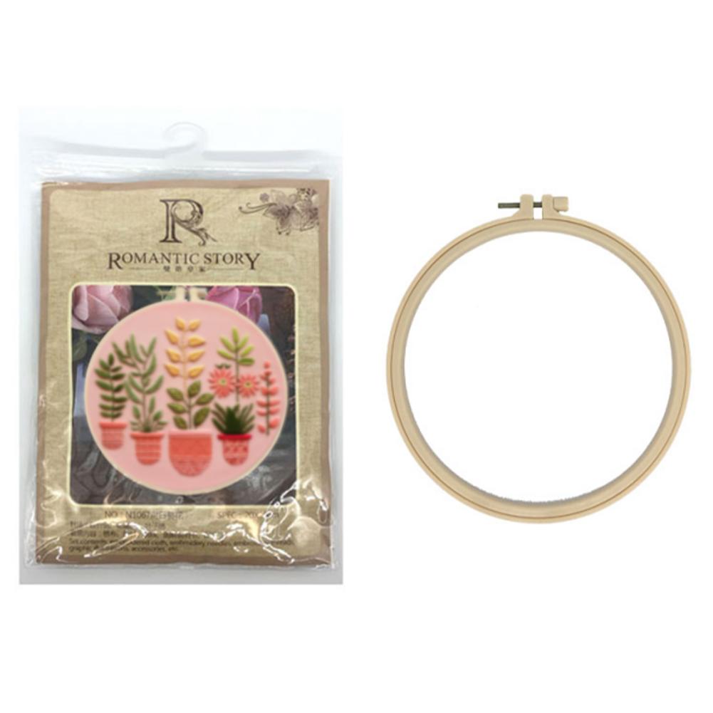 4 шт. Цветочный Хлопок Штампованная Вышивка Крестом DIY Набор для Начинающих Иглоделие