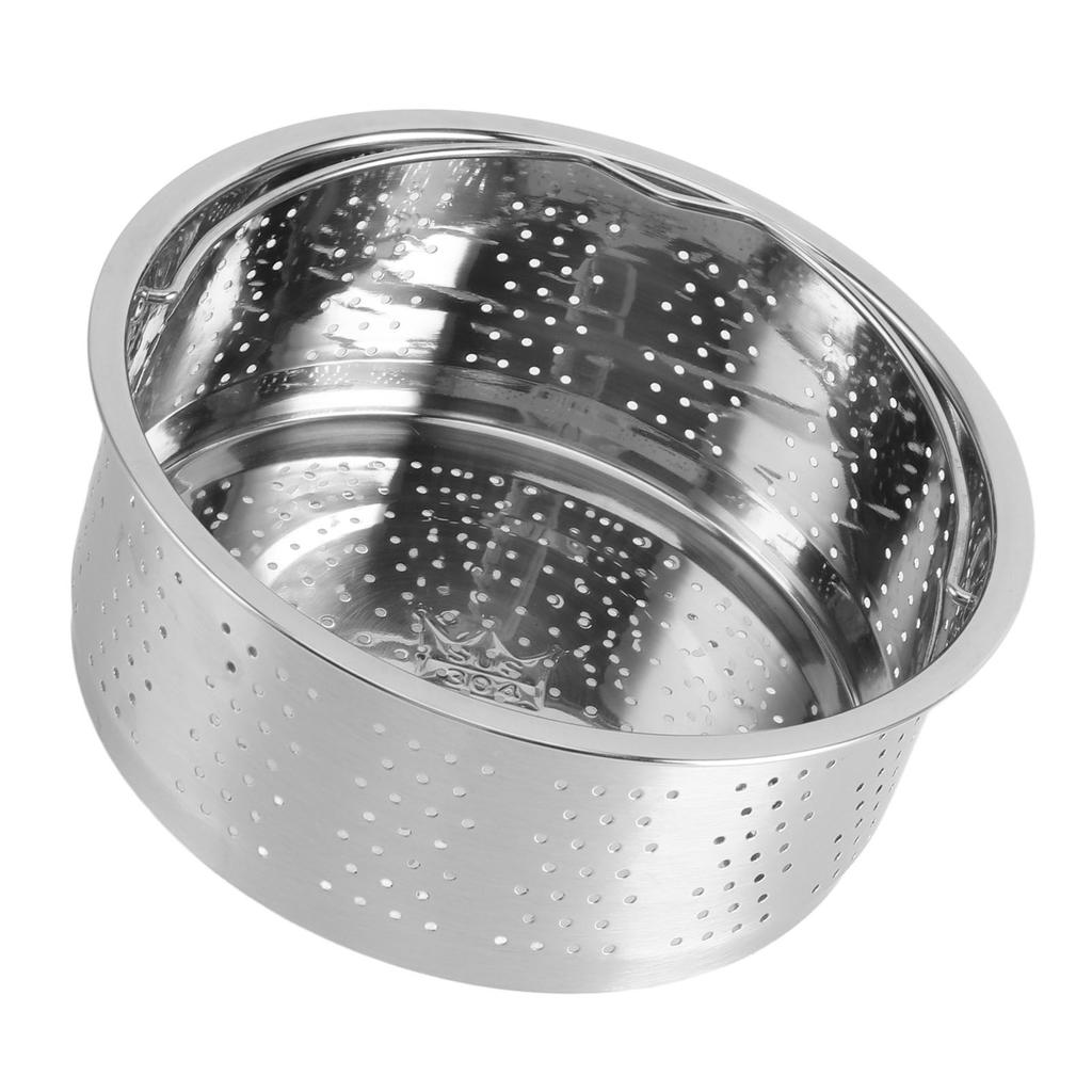 Stainless Steel Steam Basket with Handle Sugar Removal Rice Cooker Insert Steaming Rack for Food