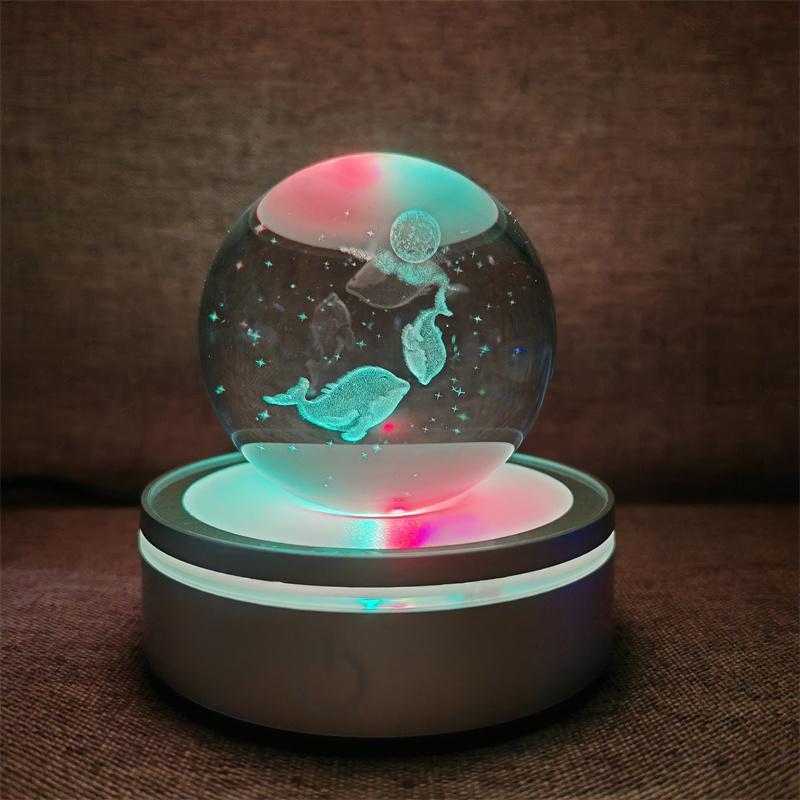 Солнечная система 3d хрустальный шар Хрустальный глобус Лазерная резка Хрустальный шар с шаровой подставкой Декоративные сферы планет Галактика Подарок на день рождения Украшения