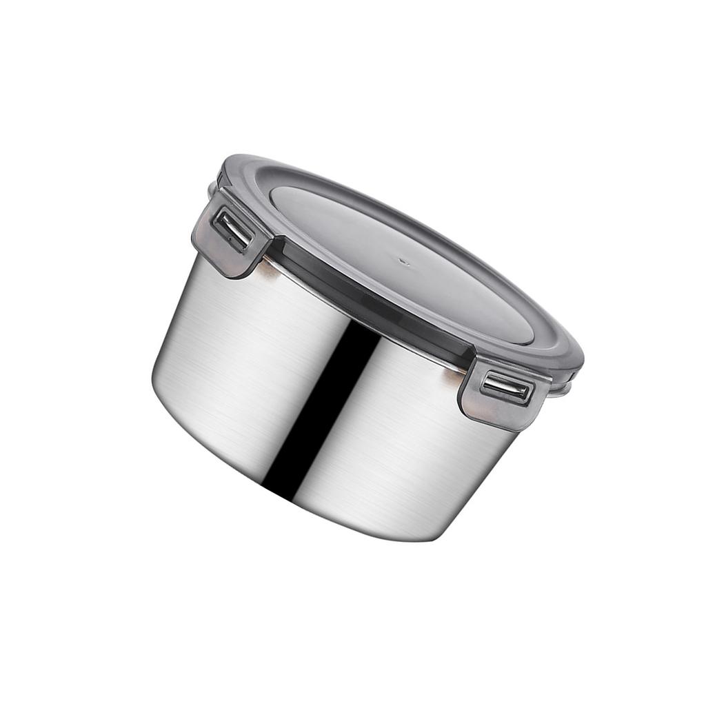 Большая емкость для хранения продуктов из нержавеющей стали, герметичный ланч-бокс с крышкой, металлический контейнер для хранения продуктов для дома и офиса