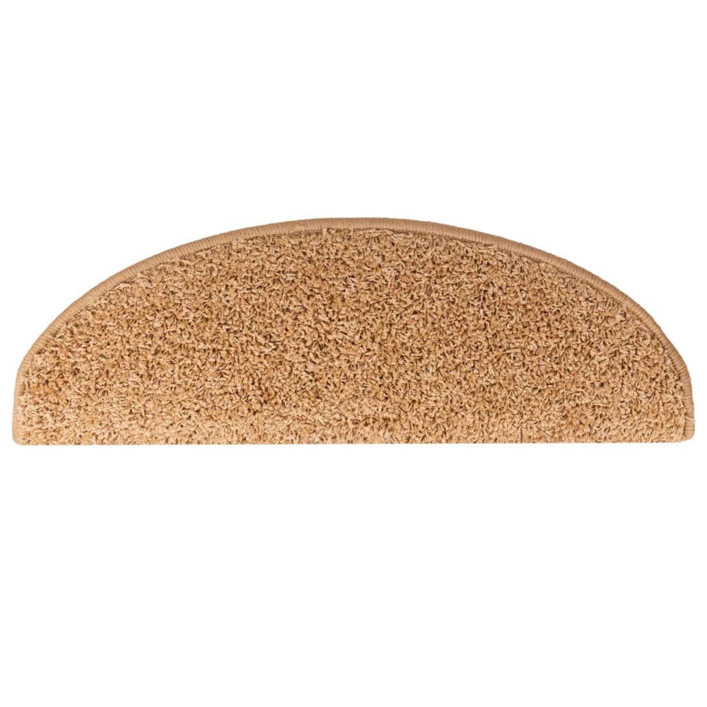 Stair Treads 10 pcs 65 x 21 x 4 cm Beige Semi Round Large