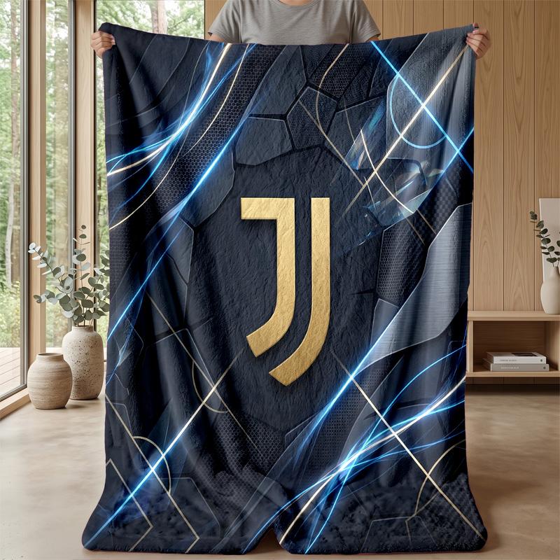 Juventus FC Theme blanket Soft Flannel Blanket Plush Throw Blanket Cozy Sofa Bed Blanket for Home Decor