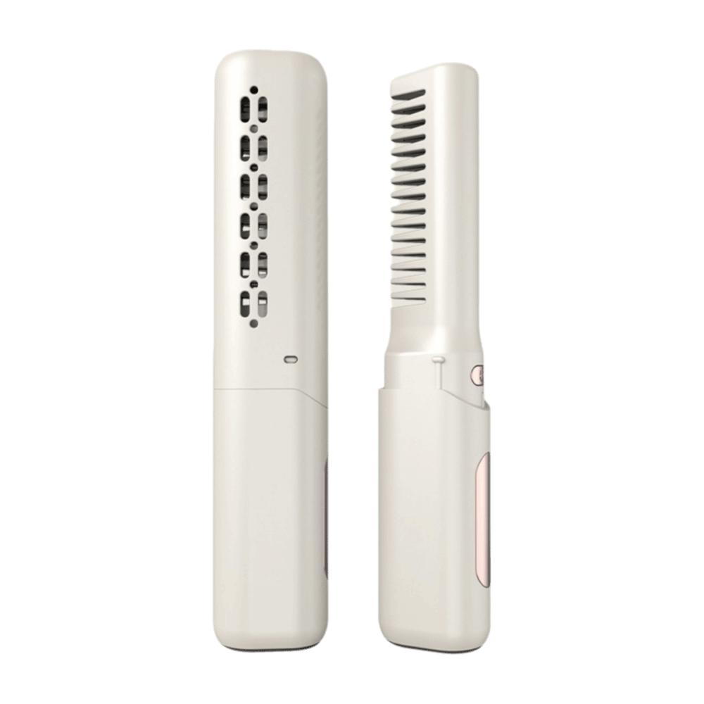 Frizz-Free Heated Brush Comb USB Rechargeable Hair Styling Iron Hair Straightener Brush Home Use