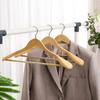SONGMICS Suit Hangers, Set of 6, Solid Wood Contoured Hangers with Extra Wide Shoulders, Non-Slip for Outfits, Shirts, Coats, Jackets, Trousers