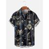 Гавайские рубашки для мужчин с черепом, летние повседневные, с коротким рукавом, Y2k, высокое качество, свободные, уличная одежда, винтажные пляжные топы, одежда