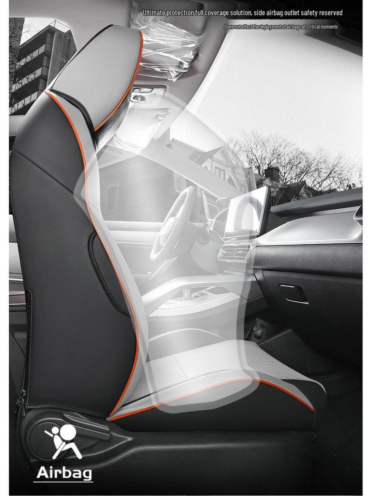 Bin Yue All-Season Leather Car Seat Cover, Full Surround, Universal Fit for Five Seats