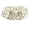 Meier Rhinestone-embellished waist chain - women's sweet & chic elastic pearl skinny belt